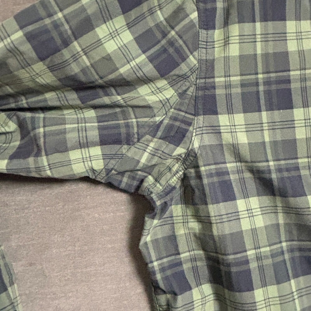 Duluth Shirt XL Green Plaid Nylon Long Sleeve Untucked Outdoor Work Hiking - Picture 5 of 9